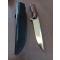 petites annonces chasse pêche : Couteau forgé par Julien Pitaud acier 100C6 ,  Manche en bois de fer d 'Arizona étui cuir