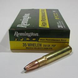 1 boite neuve de 20 cartouches  de calibre 35 Whelen, Remington PSP 250 Grains