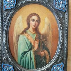 Ancienne icône orthodoxe du 19e ange gardien