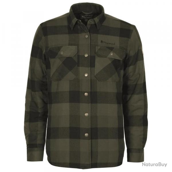 Chemise  Carreaux Vert Noir pour Femme Canada Classique 2.0 Pinewood