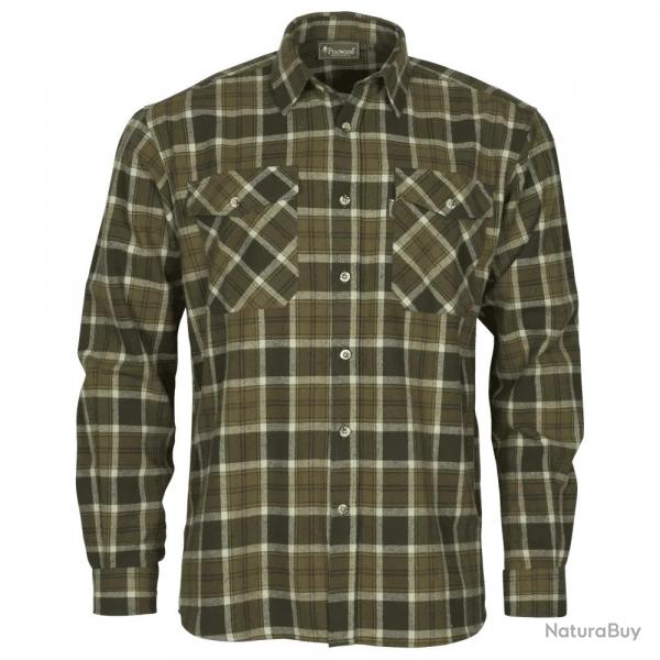 Chemise  Carreaux Hrjedalen Olive Kaki Pinewood