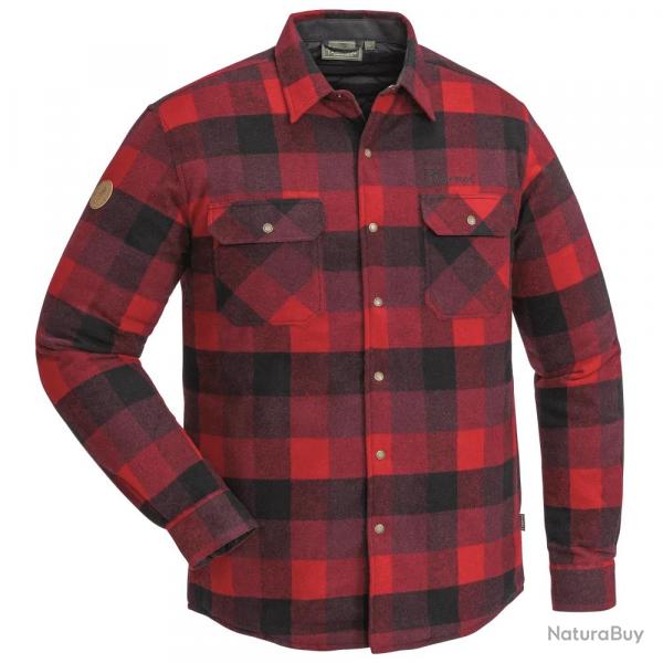 Chemise Classique en Laine Mlange Rouge Noir Canada 2.0 Pinewood