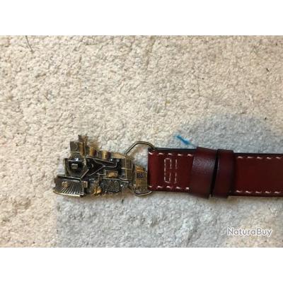Ceinture Fleurie Brodée En Ruban Jacquard - Boucle En Bois, Taille Unique, Multicolore, Occasion