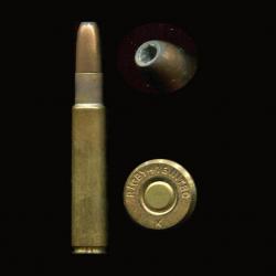 .416 Rigby - balle cuivre pointe creuse - marquage : RIGBY .416 NITRO      K
