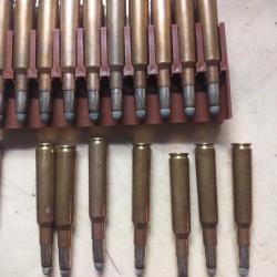 VENDS LOT  DE MUNITIONS DE 79  BALLES DE MARQUE RWS OGIVE H MANTEL   DE CALIBRE 7 X 57 MAUSER