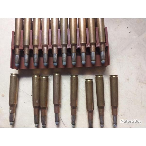 VENDS LOT  DE MUNITIONS DE 79  BALLES DE MARQUE RWS OGIVE H MANTEL   DE CALIBRE 7 X 57 MAUSER