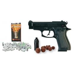 Pack défense Pistolet Kimar 85 calibre 9mm PAK à balles à blanc + Embout self-gomme (Pistolet d'alar