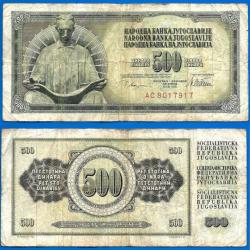 Yougoslavie 500 Dinars 1978 Billet Dinara