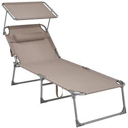 Chaise longue bain de soleil transat grand modèle 71 x 200 x 38 cm charge 150 kg appui-tête dossier