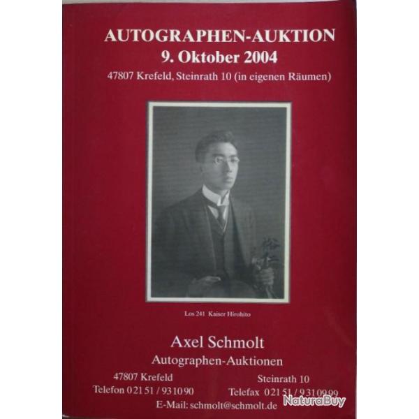 Livre Autographen-Auktion - Axel Schmolt