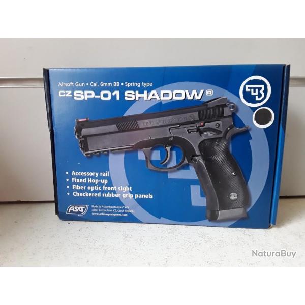 10261 PISTOLET AIRSOFT ASG SP-01 SHADOW CAL6MM 0,4 JOULES NEUF