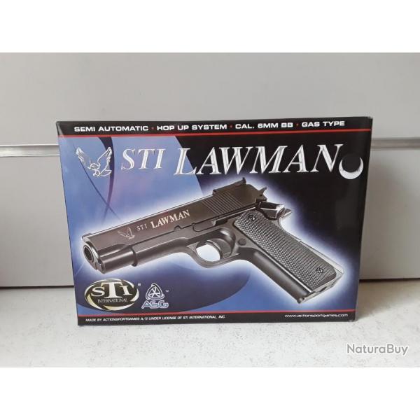 10264 PISTOLET AIRSOFT ASG STI LAWMAN CAL6MM 1 JOULE NEUF