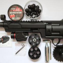 Pistolet Umarex T4E HDR68 16 joules avec canon de précision rallongé