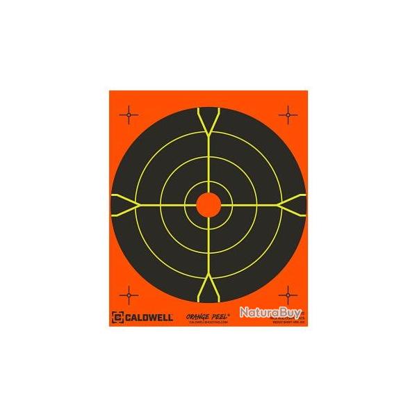 Cibles autocollantes Orange Caldwell Peel Bullseye - Pack de 25