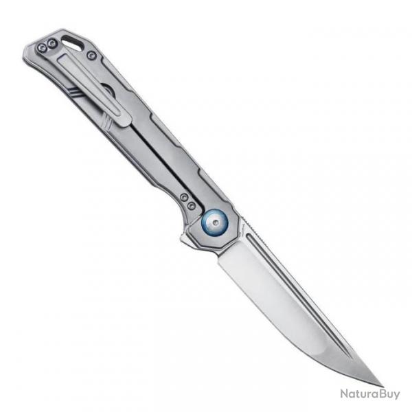 KI4458T2 Couteau Kizer Cutlery Begleiter Manche Titane Lame Acier S35VN Satin Ikbs Frame Lock Clip