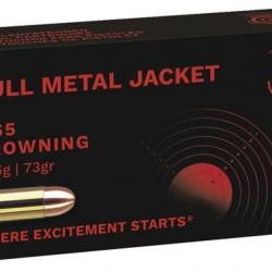 CARTOUCHES GECO CAL. 7,65 BROWNING FMJ 73GR 4,8G X50