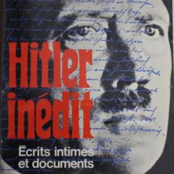 Livre Hitler Inédit Ecrits intimes et documents de Werner Maser