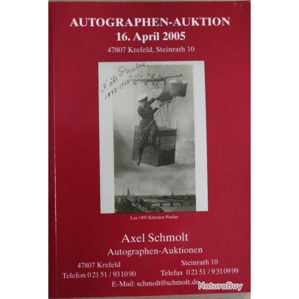 Album Autographen Auktionn 16 April 2005