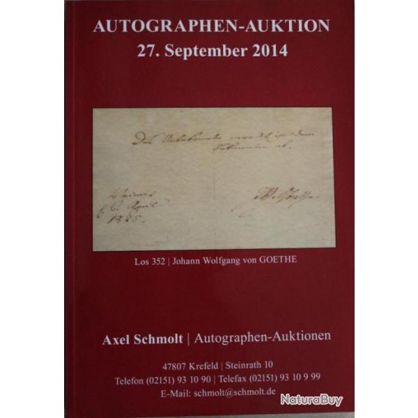 Album Autographen Auktionn 27 september 2014