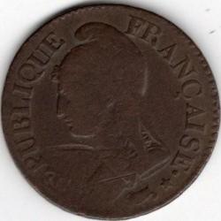 5 centimes  an 8  - directoire   - W -  diamètre 28 mm  poids 10 gr