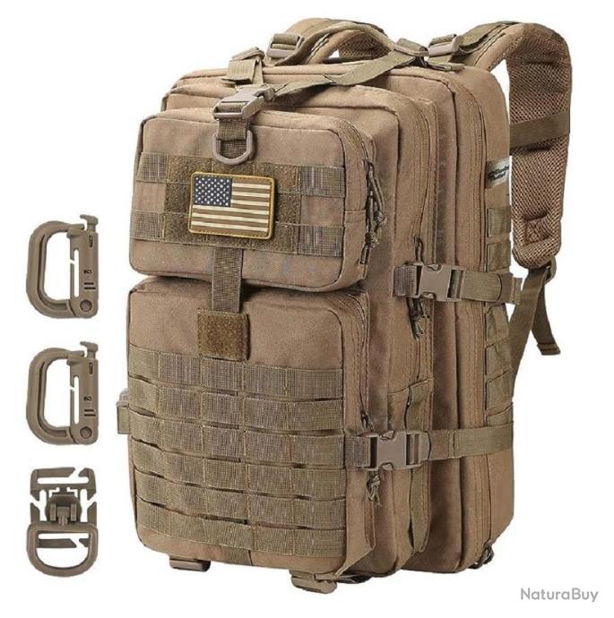 Sac à dos Style Tactique Militaire 40L Mousqueton D Molle Randonnée ...