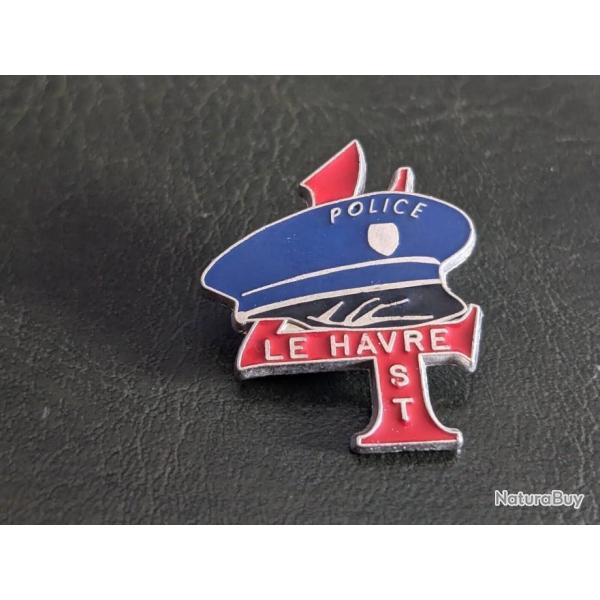 K pins pin's insigne Police Nationale Le Havre 4ST Kepi badge normandie  Tres Bon Etat Taille : 25 *