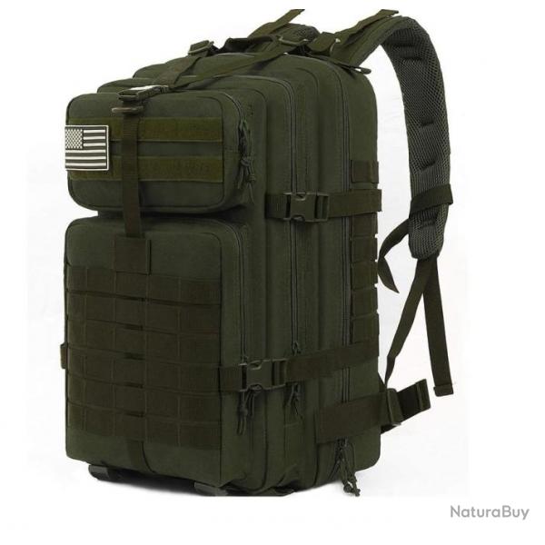 Sac  dos 45L Style Tactique Militaire Molle Randonne Alpinisme Trekking Escalade Chasse Vert