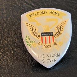 K pins lapel enamel pin Welcome Home The storm is over Gulf War Badge military  Taille :27*21 mm  Tr