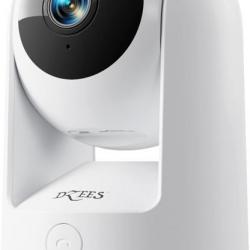 Caméra Surveillance WiFi Intérieure Sans Fil 2K Vision nocturne Détection de Mouvement Audio Bidirec