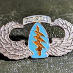 L Pins Brevet Insigne militaire US Airborne Air Force Commando Parachutiste SAS para