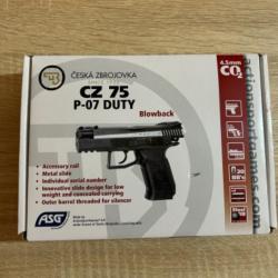 Pistolet CZ 75 P-07 DUTY Blowback 4.5 BBS CO2