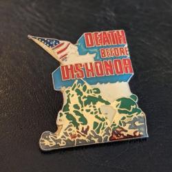 L pins pin lapel enamel Death Before Dishonor USMC war memorial Military Badge   Taille : 25 * 30 mm