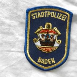 ancien insigne badge tissu - Police allemande Polizei Baden