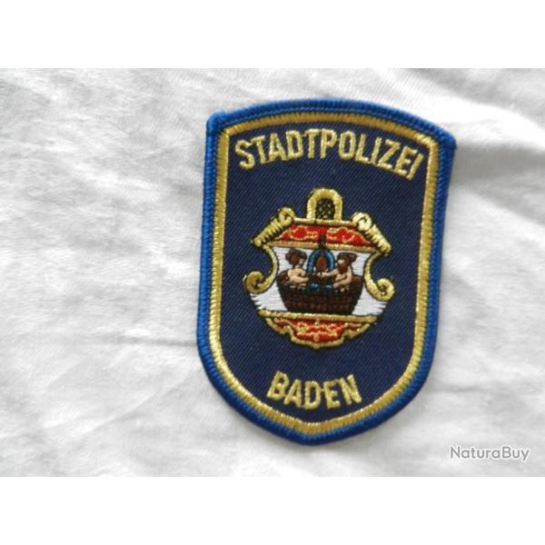 ancien insigne badge tissu - Police allemande Polizei Baden