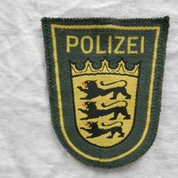 ancien insigne badge tissu allemand - Police  Polizei - Bade-Würtemberg