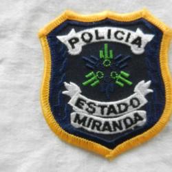 ancien insigne badge tissu Police Venezuela - Etat de Miranda