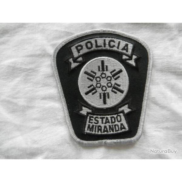 ancien insigne badge tissu de Police Venezuela - Etat de Miranda
