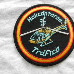 ancien insigne badge tissu police espagnole - trafic hélicoptère