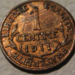 france piece de 1 centime D.DUPUIS   1911