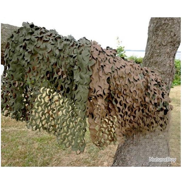 Filet de Camouflage Camosystems vendu au mtre - largeur 2.40m - Marron/Vert
