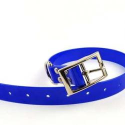 Sangle gravée "GPS" Biothane® 2,5 x 65 cm pour collier Garmin - SportDog - Dogtra Bleu roi