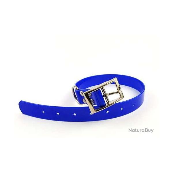 Sangle grave "GPS" Biothane 2,5 x 65 cm pour collier Garmin - SportDog - Dogtra Bleu roi