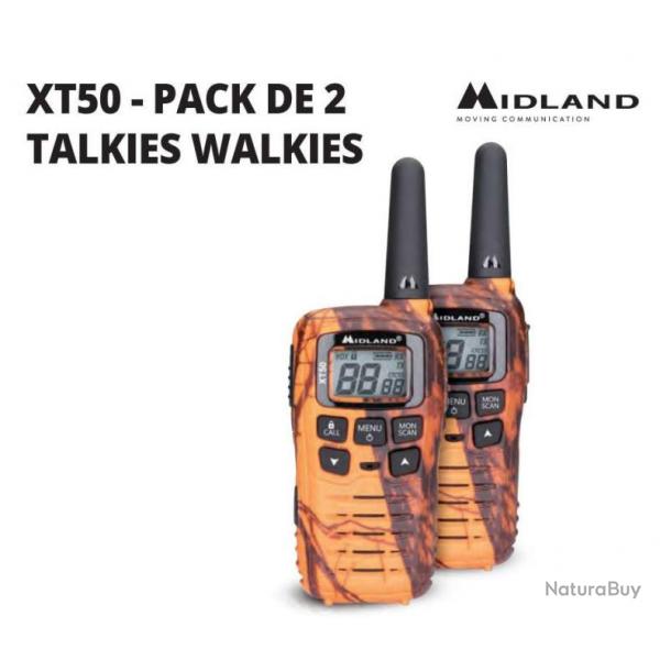 Pack de 2 Talkies walkies Midland XT50 Edition Blaze