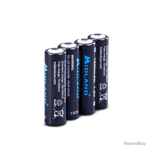 4 piles Midland AA rechargeables pour G7-G9 G9 PRO