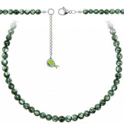 Collier en séraphinite - Perles rondes 6 mm - 70 cm