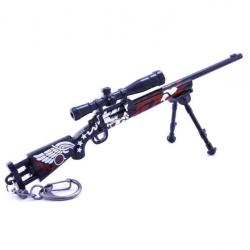 Réplique miniature du sniper M24 SWS type punisher en porte clef pour décoration (18 cm)