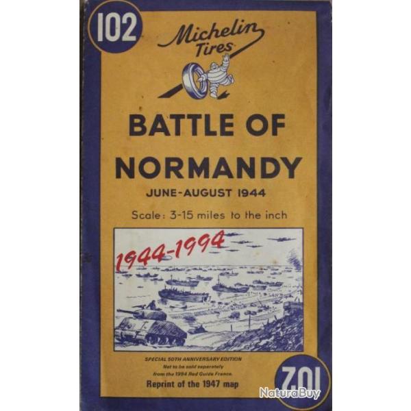 Carte Michelin Num 102 Bataille de Normandie Juin-Aout 1944 occasion