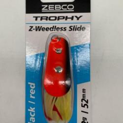 Leurre de pêche zebco trophy z-weedless slide 22g black red