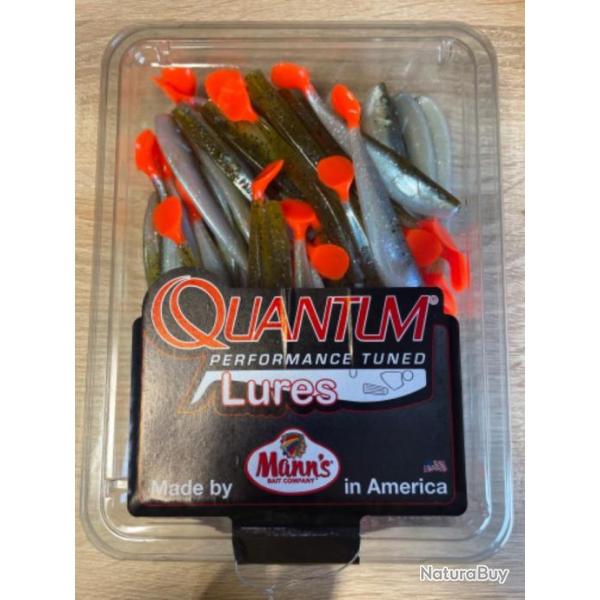 Lot de 50 leurres de pche Quantum Q Paddler 10 cm Spicy Olive