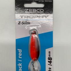 Leurre de pêche zebco trophy z-slim 10g black red